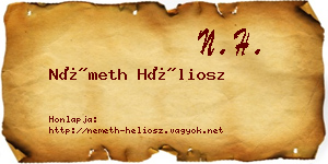 Németh Héliosz névjegykártya
